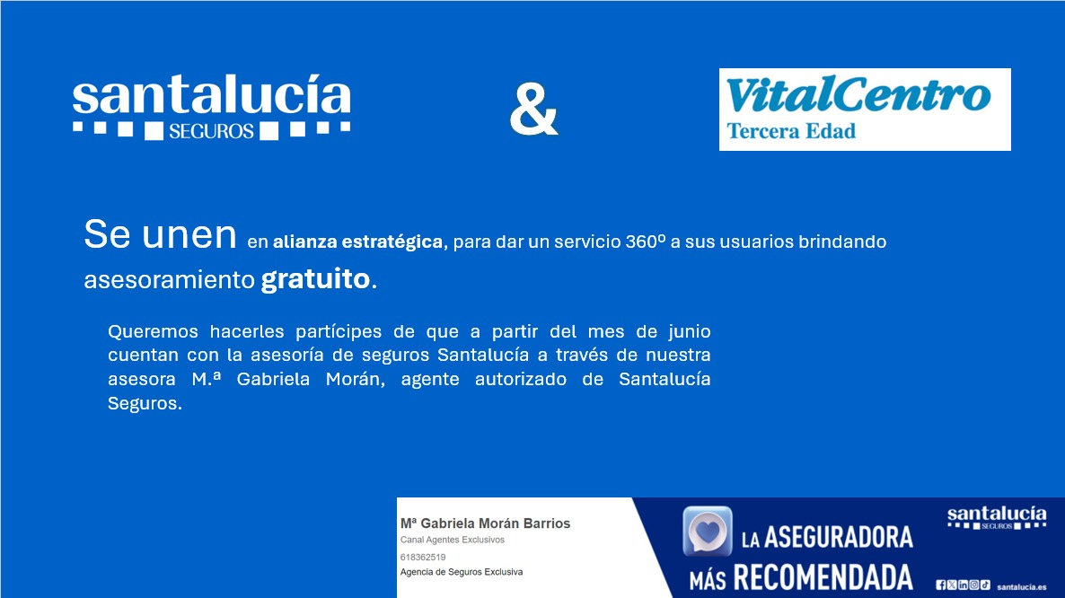 Alianza Santalucía Seguros y VitalCentro para asesoramiento 360º gratuito